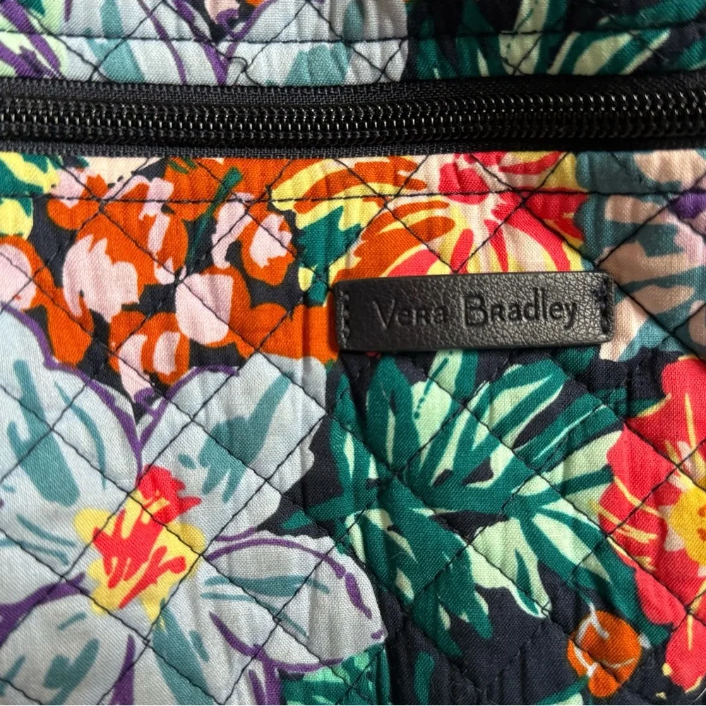 Vera Bradley Quilted Bag with Floral Design - Orange, Green, Purple - Picture 2 of 8